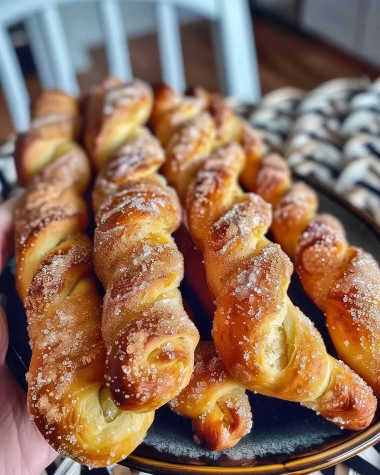 Cinnamon sugar sourdough twists made with sourdough discard