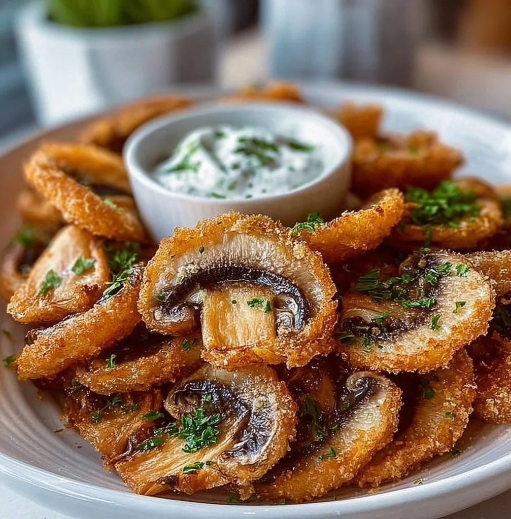 Fried Sliced Mushrooms