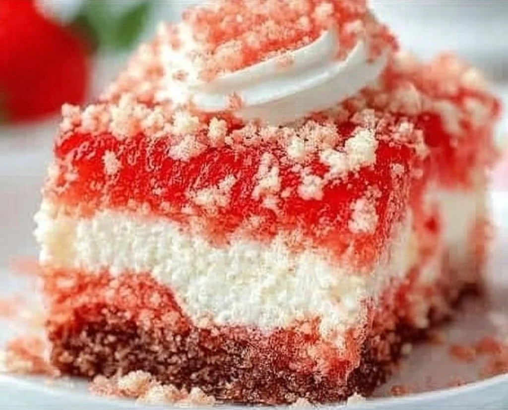 Fudgy Brownies with Strawberries and Whipped Cream