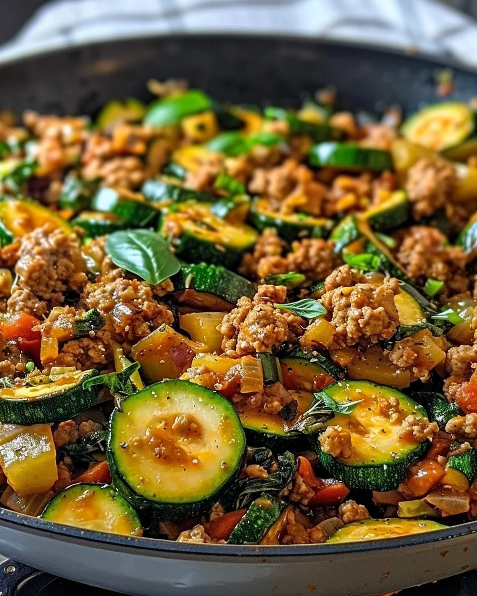 Ground Turkey and Zucchini Skillet