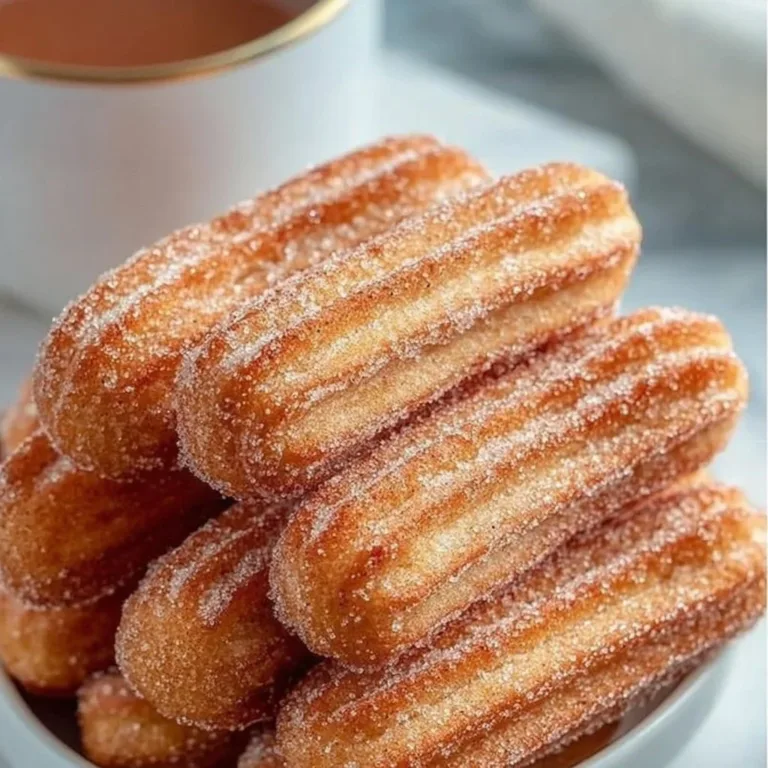 Healthy baked churro bites served on a plate, topped with cinnamon sugar.