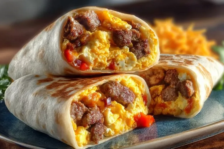 High-protein breakfast burritos filled with eggs, beans, and veggies for a healthy meal.
