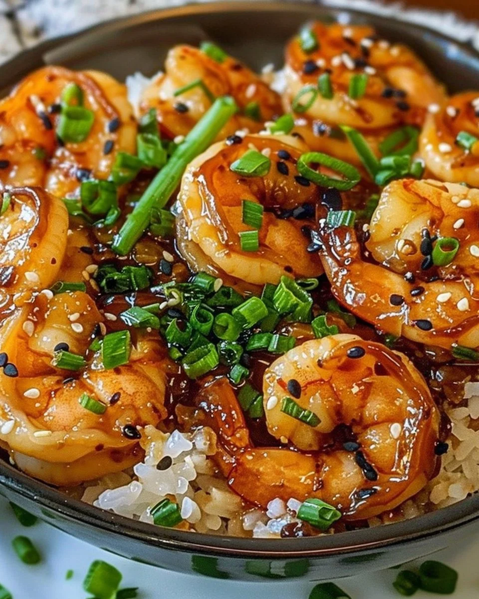 Honey Garlic Shrimp Bowls