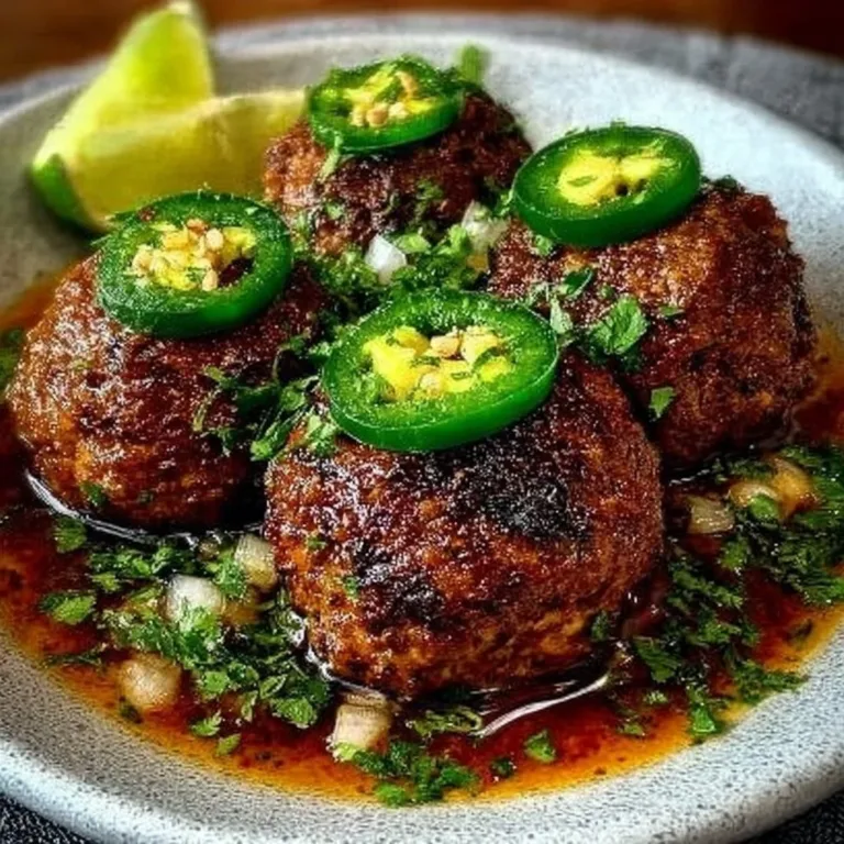 Delicious Spicy Mexican Donkey Balls served in a vibrant dish with garnishes