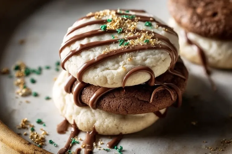 Delicious Bailey's Irish Cream Cookies with chocolate chips and cream