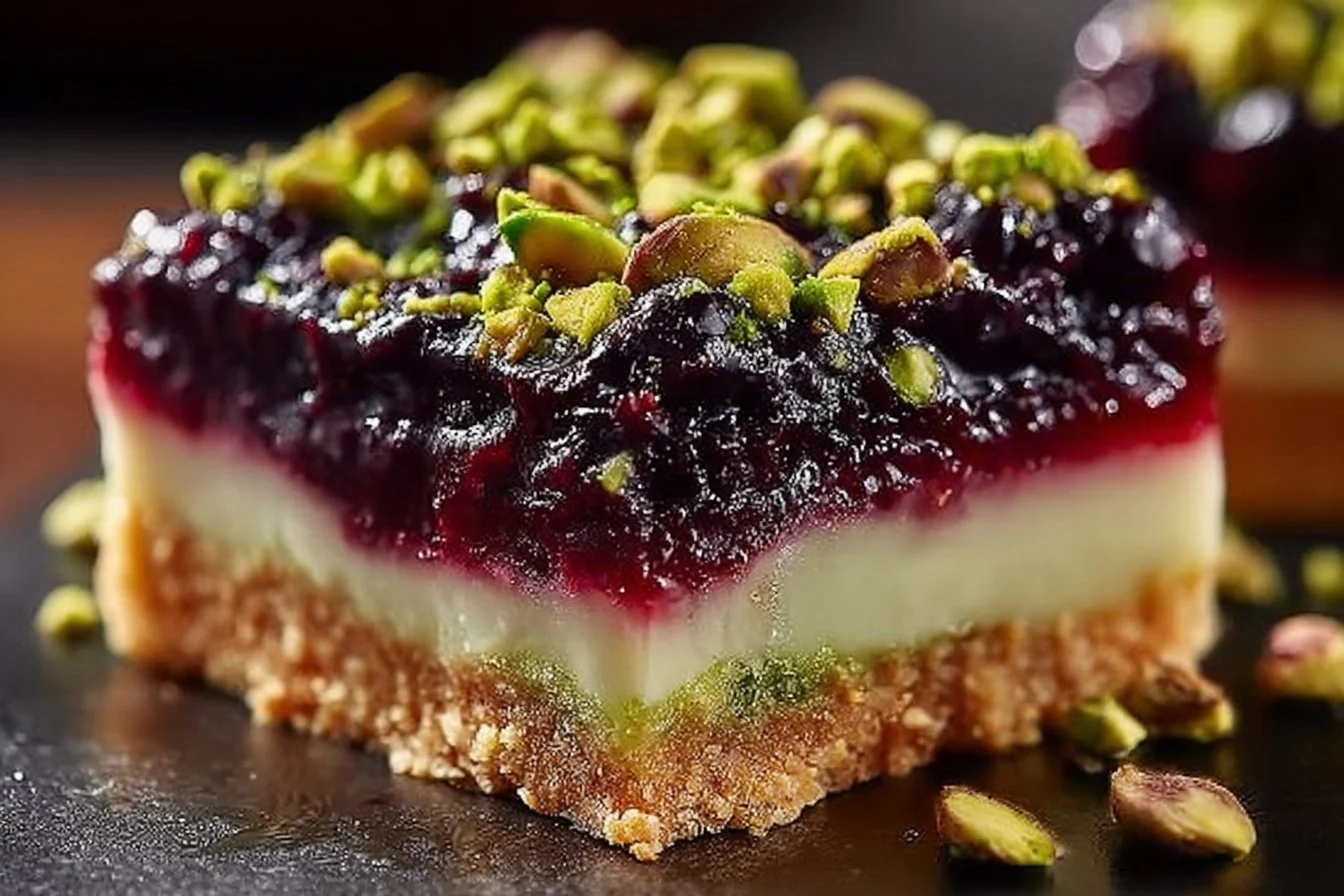 Blackberry Pistachio Dream Bars: Irresistible Homemade Bliss