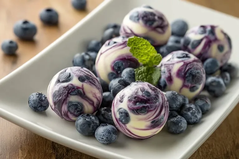 Delicious Blueberry Greek Yogurt Bites - a healthy snack option