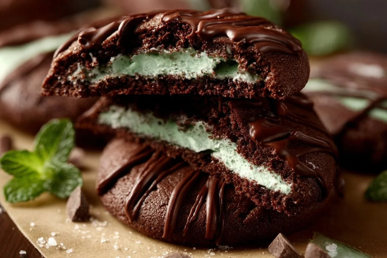 Chewy-Chocolate Mint Cookies