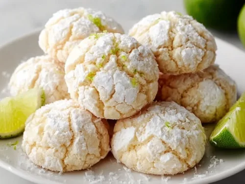 Coconut Key Lime Crinkle Cookies | Key Lime Dessert Recipes, Lime Dessert Recipes, Lime Desserts