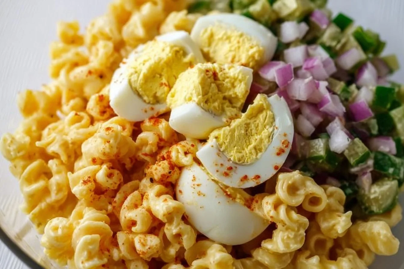 Deviled Egg Pasta Salad deviled egg pasta salad Deviled Egg Pasta Salad