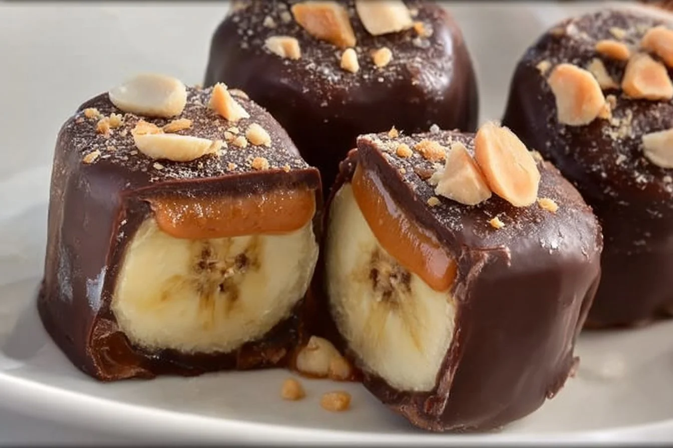 Frozen Chocolate Peanut Butter Banana Bites