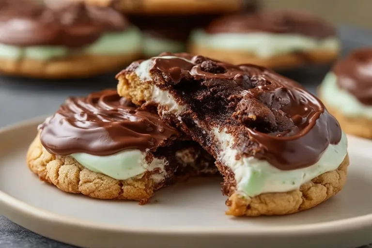Grasshopper Cake Mix Cookies cherry pie Delicious Grasshopper Cake Mix Cookies with mint chocolate flavor