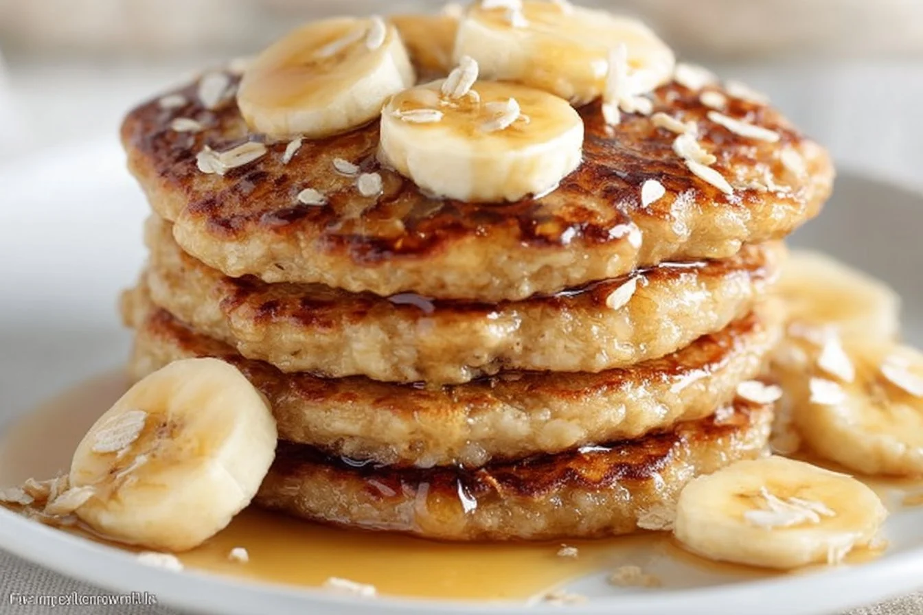 Healthy Banana Oatmeal Pancakes (Quick & Easy!)