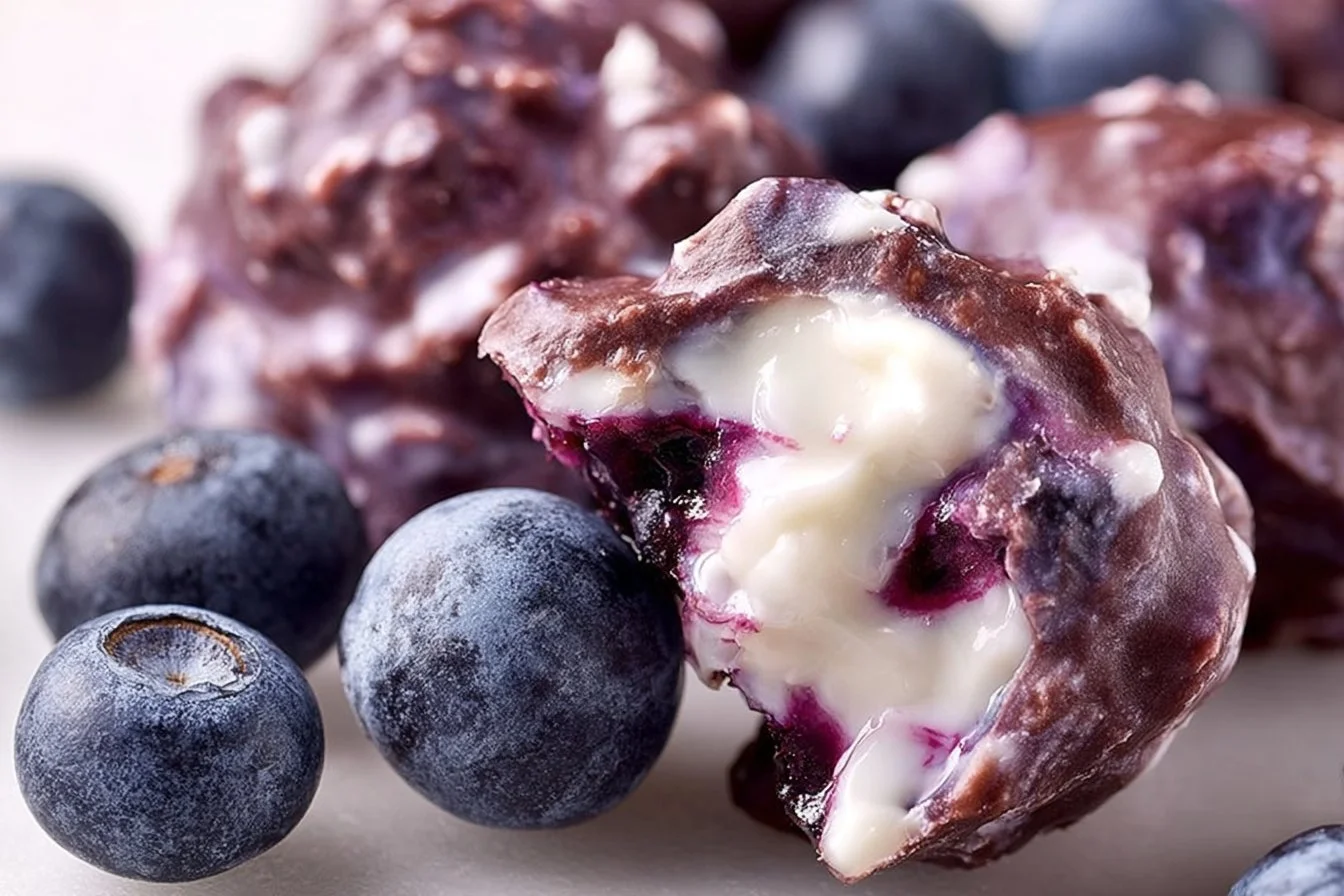 Healthy Frozen Blueberry Yogurt Clusters