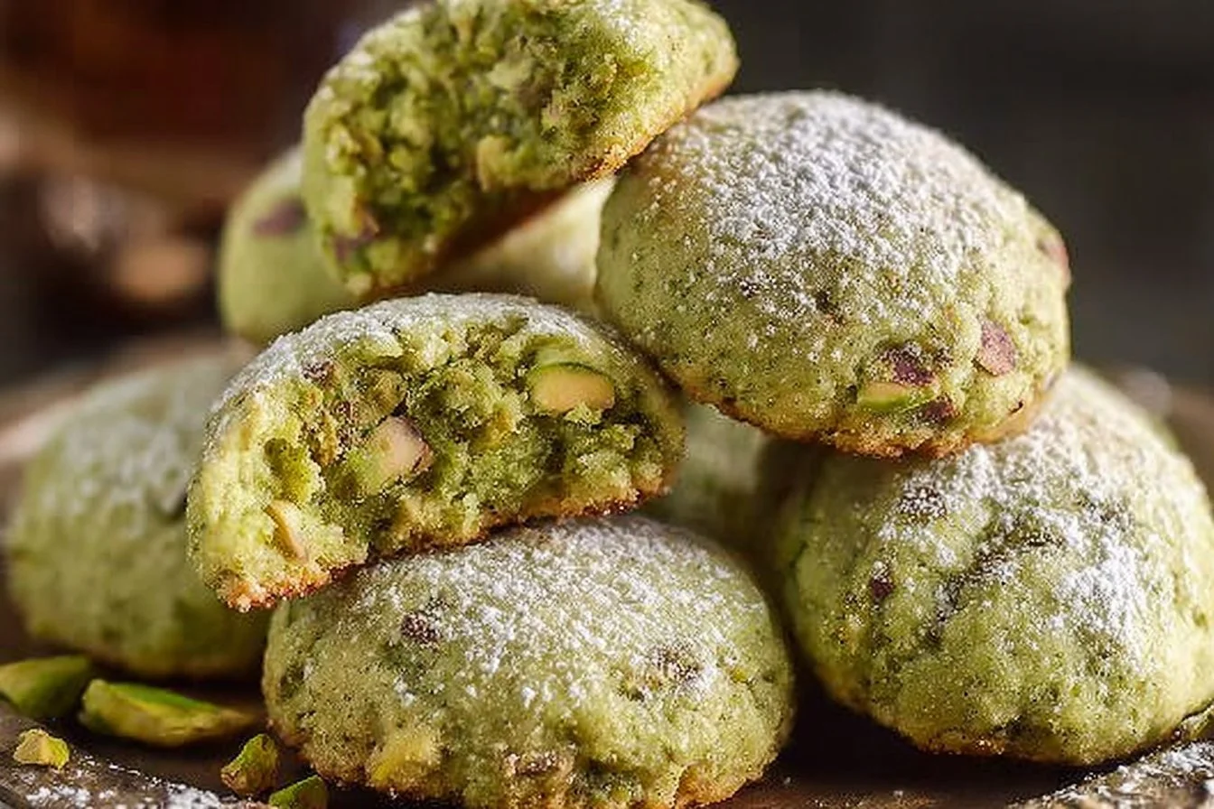Homemade Pistachio Wedding Cookies