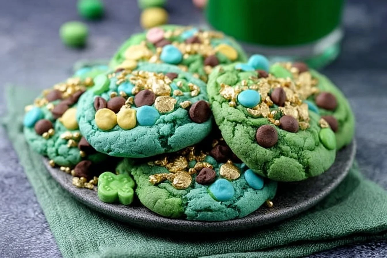 Lucky Charms Cookies are the perfect treat to bake for St. Patrick's Day. These cookies are colorful a… | Chocolate mint cookies, Mint cookies, St. Patrick's Day food. Lucky Charms Cookies Colorful Lucky Charms Cookies baked for St. Patrick's Day celebration