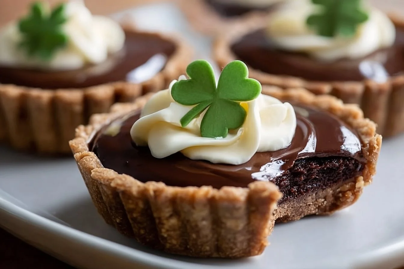 Mini Chocolate Shamrock Pies