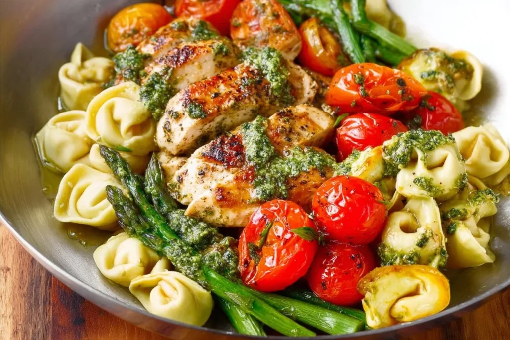 One-Pan Pesto Chicken, Tortellini, and Veggies one pan pesto chicken tortellini and veggies 2026 02 13 142523 1024x683 1