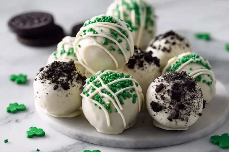 Oreo Truffles Pistachio Cookie Cups Delicious Oreo Truffles dessert with chocolate coating and crushed Oreo topping