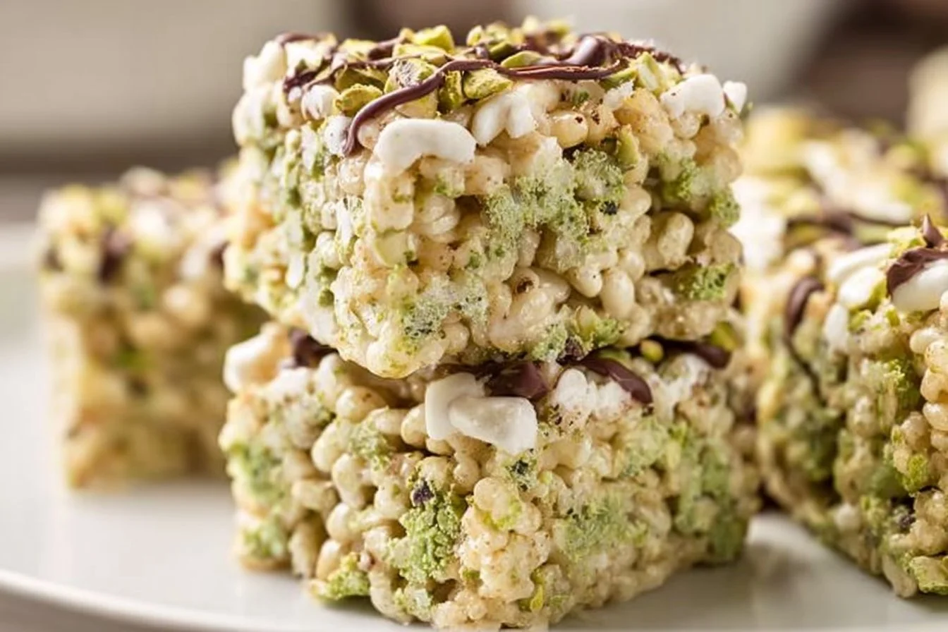 Pistachio Rice Krispie Treats