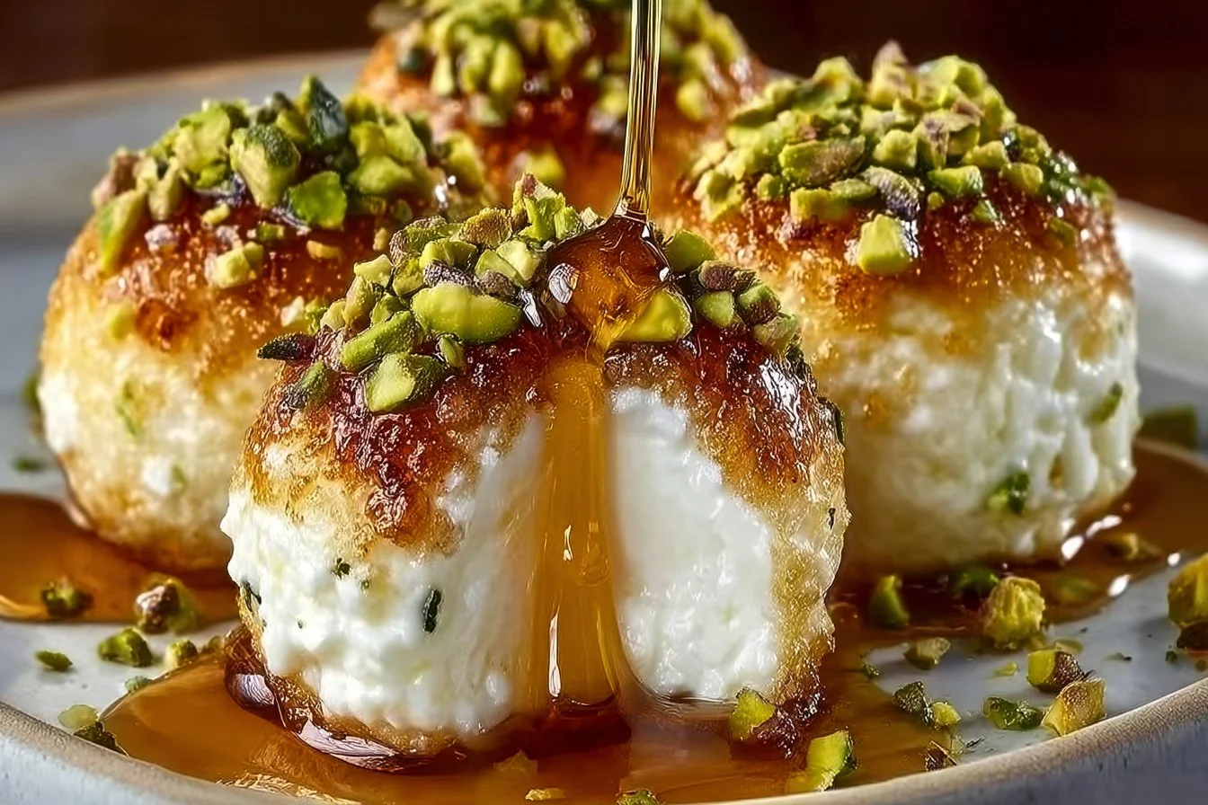 Ricotta Bites with Pistachios and Honey