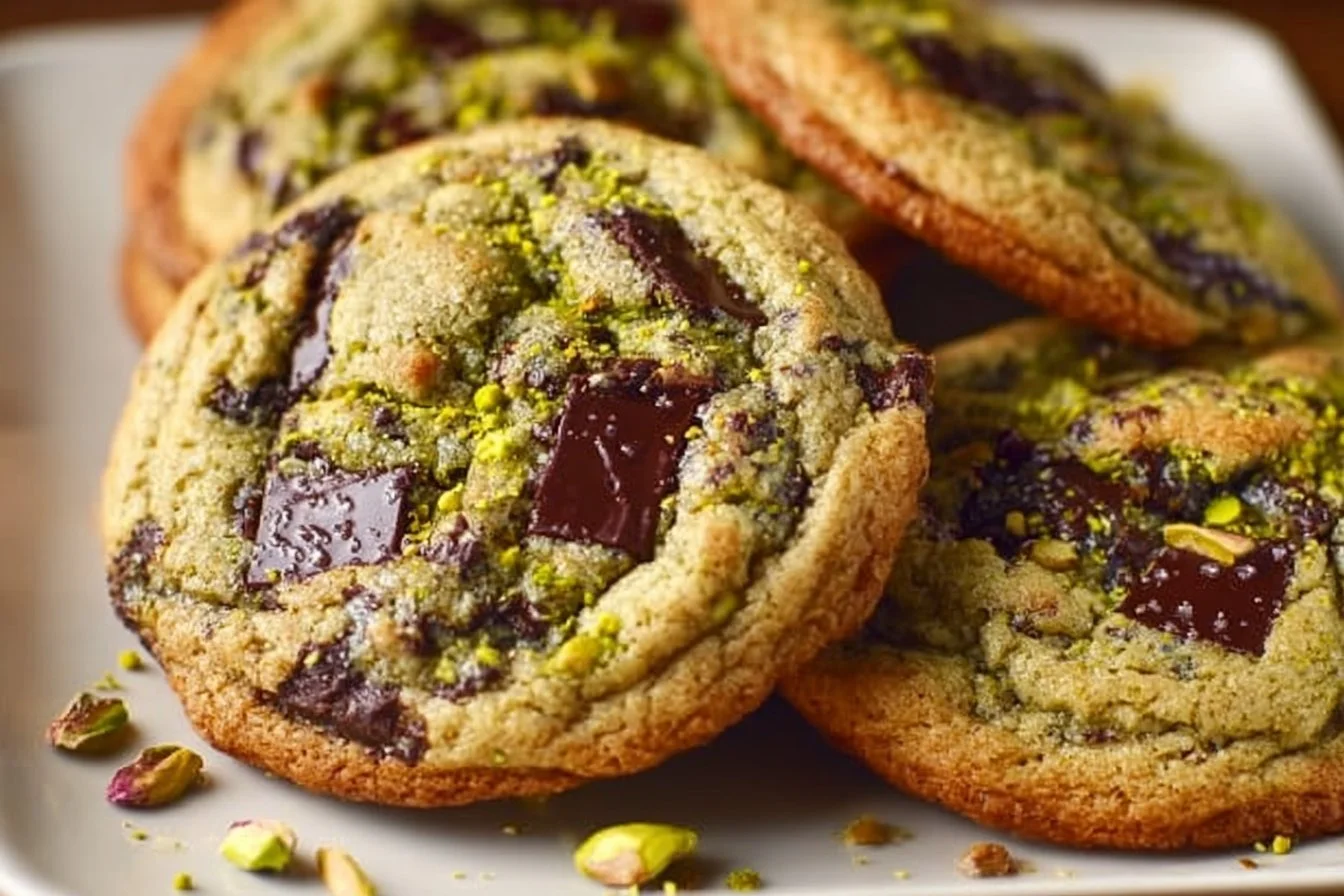 Salted Pistachio Chocolate Chunk Cookies