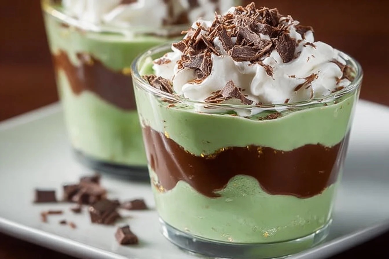 Shamrock Shake Pudding Cups