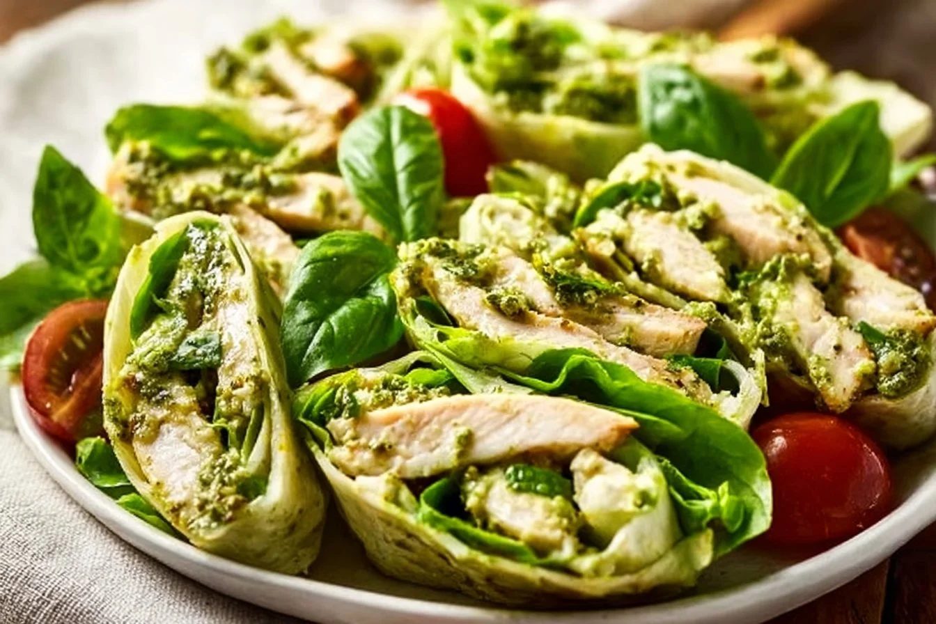 Simple Pesto Chicken Salad - 3 Ingredients! Pesto Chicken Salad Simple Pesto Chicken Salad made with just 3 ingredients