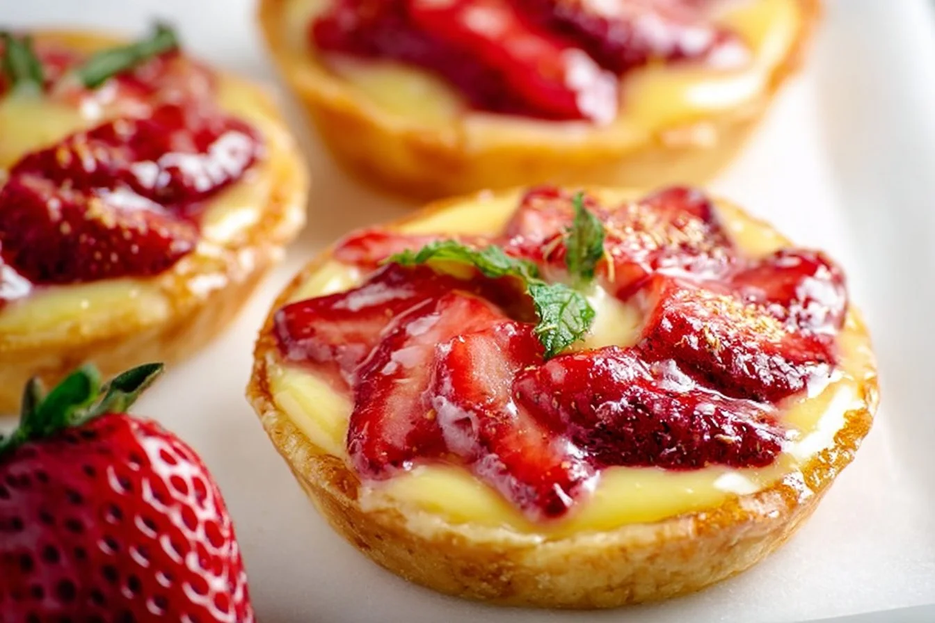 Strawberry Honey Custard Tarts with Lemon Curd Strawberry Honey Custard Tarts Strawberry Honey Custard Tarts with Lemon Curd