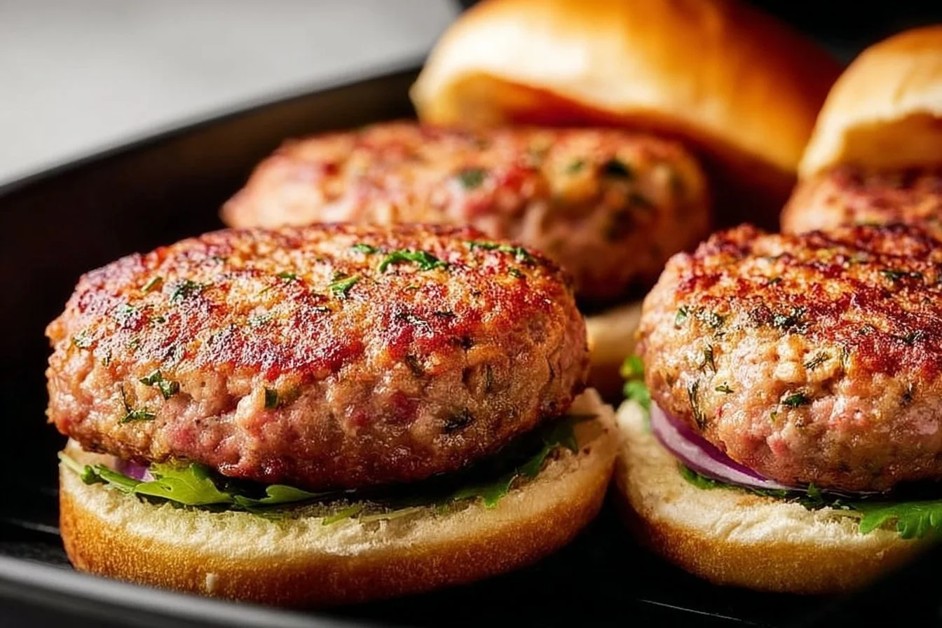 20-Minute Air Fryer Ground Turkey Burgers