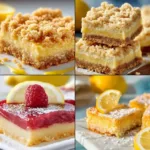 Delicious homemade lemon bars on a white plate, showcasing vibrant yellow color.