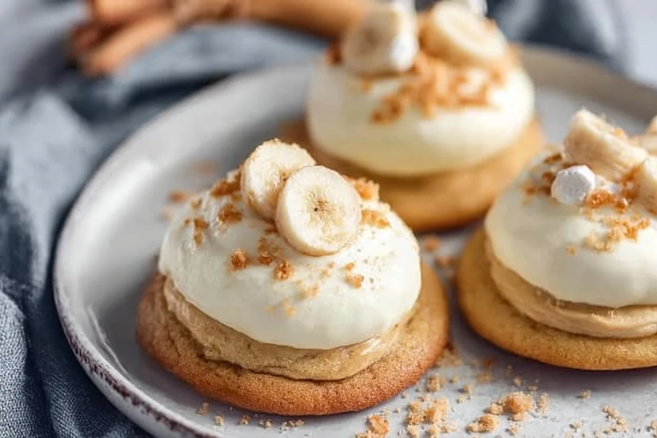 Banana Pudding Cookies With Cream Cheese Frosting