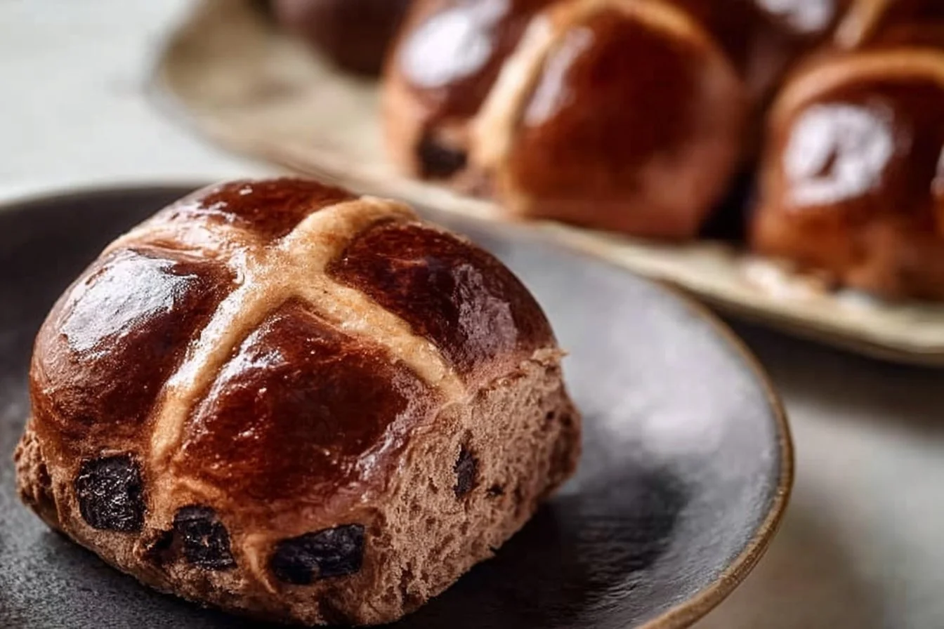 Brioche Chocolate Hot Cross Buns chocolate hot cross buns Brioche Chocolate Hot Cross Buns