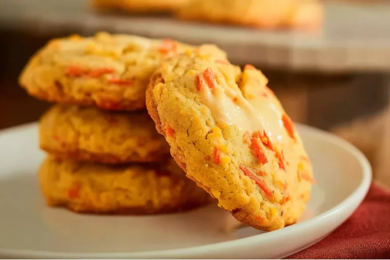 Delicious homemade carrot cookies with nuts and spices