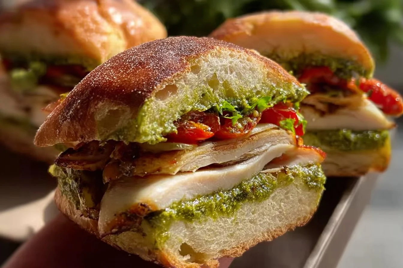 Chicken Pesto Caprese Sandwiches