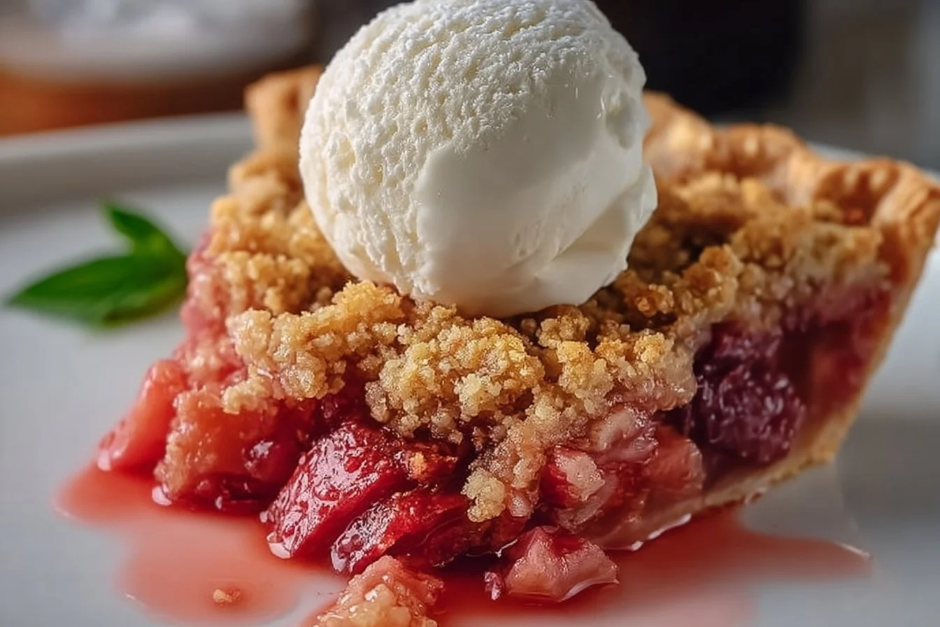 Classic Rhubarb Crumble Pie