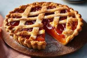 Classic Tangy-Sweet Pie with a golden crust and vibrant filling