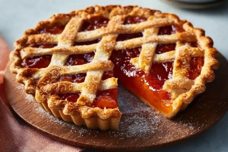 Classic Tangy-Sweet Pie with a golden crust and vibrant filling