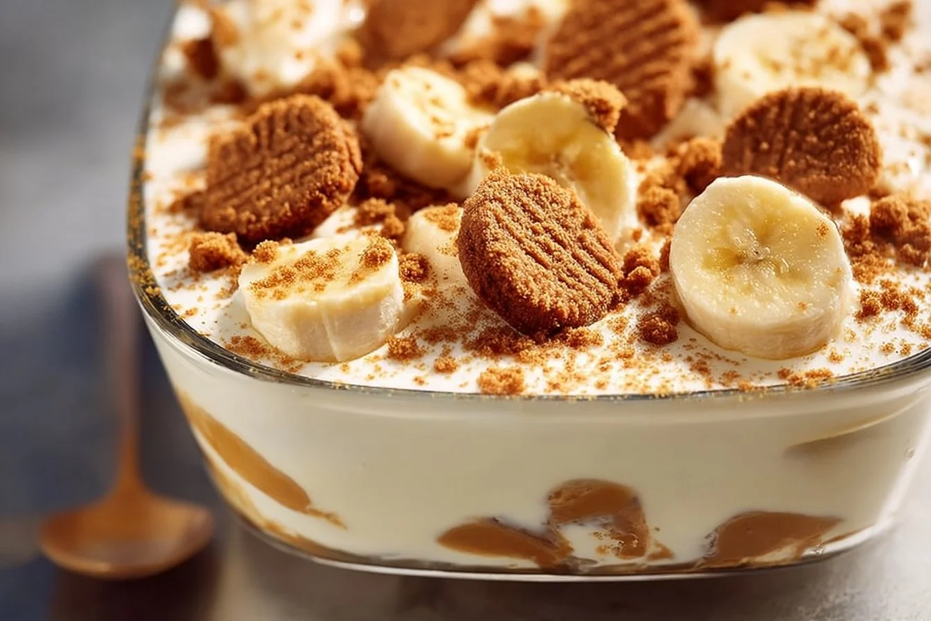 Creamy Biscoff Banana Pudding