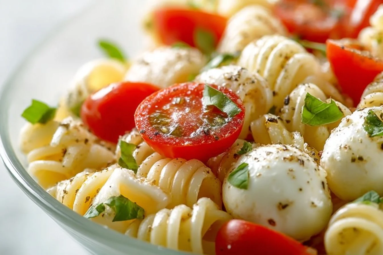 Creamy Caprese Pasta Salad