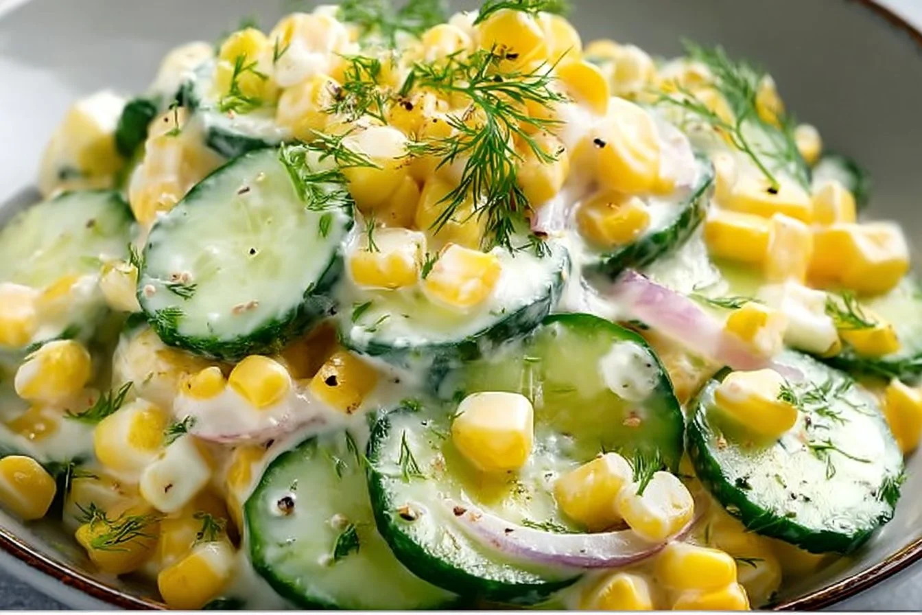 Creamy Corn Cucumber Salad for a Refreshingly Healthy Summer