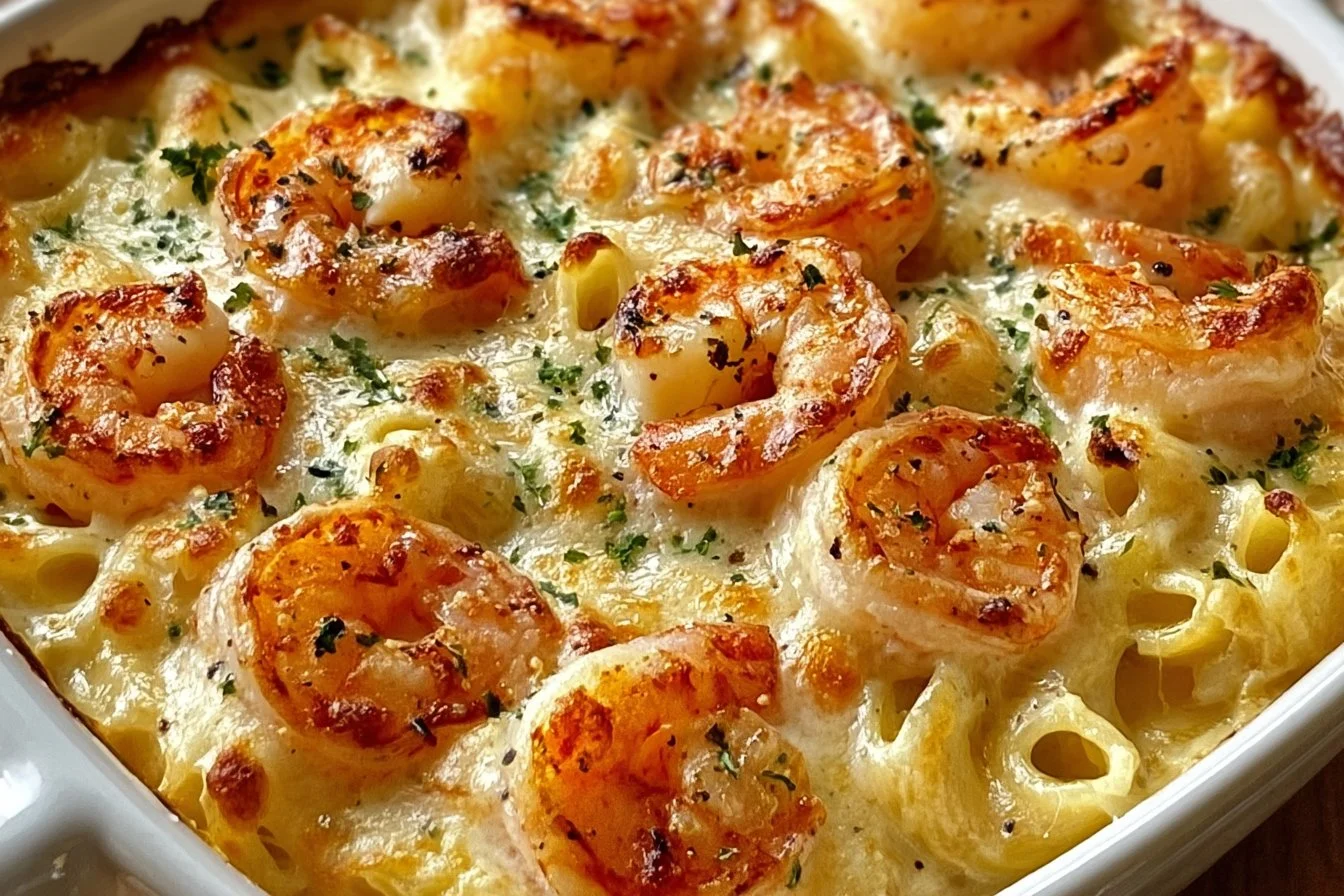 Creamy Shrimp Scampi Pasta Bake