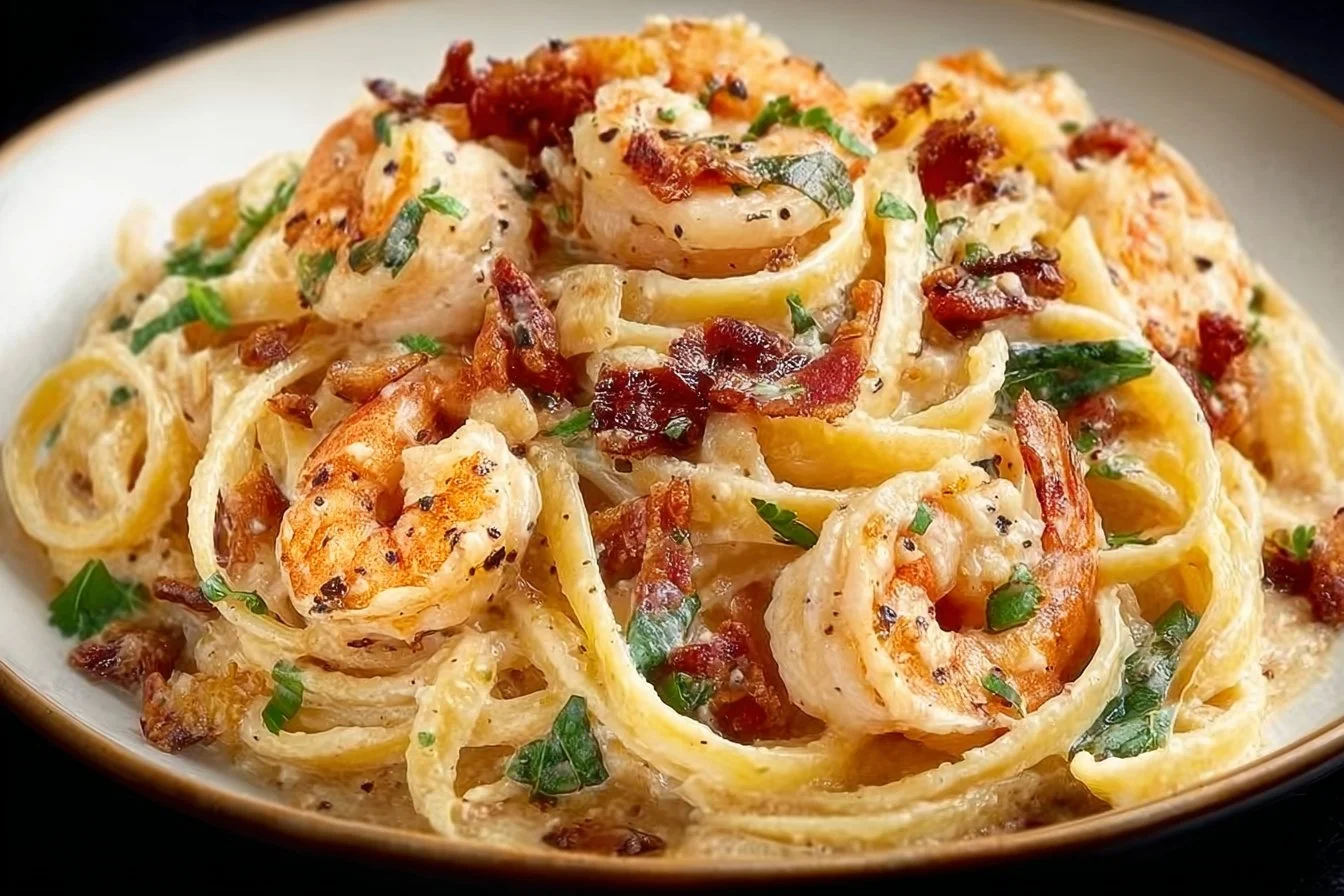 Creamy Tuscan Shrimp Linguine