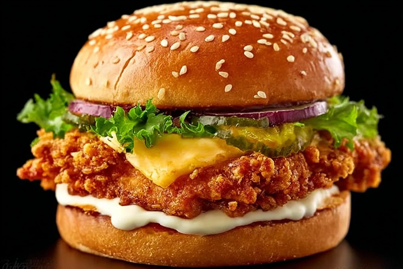 Pin by Atsushi Miyazawa on Hamburger | Burger and chips, Fried chicken burger, Crispy chicken burgers