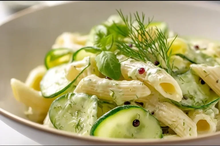 Delicious Cucumber Pasta Salad made with fresh ingredients for a light meal.