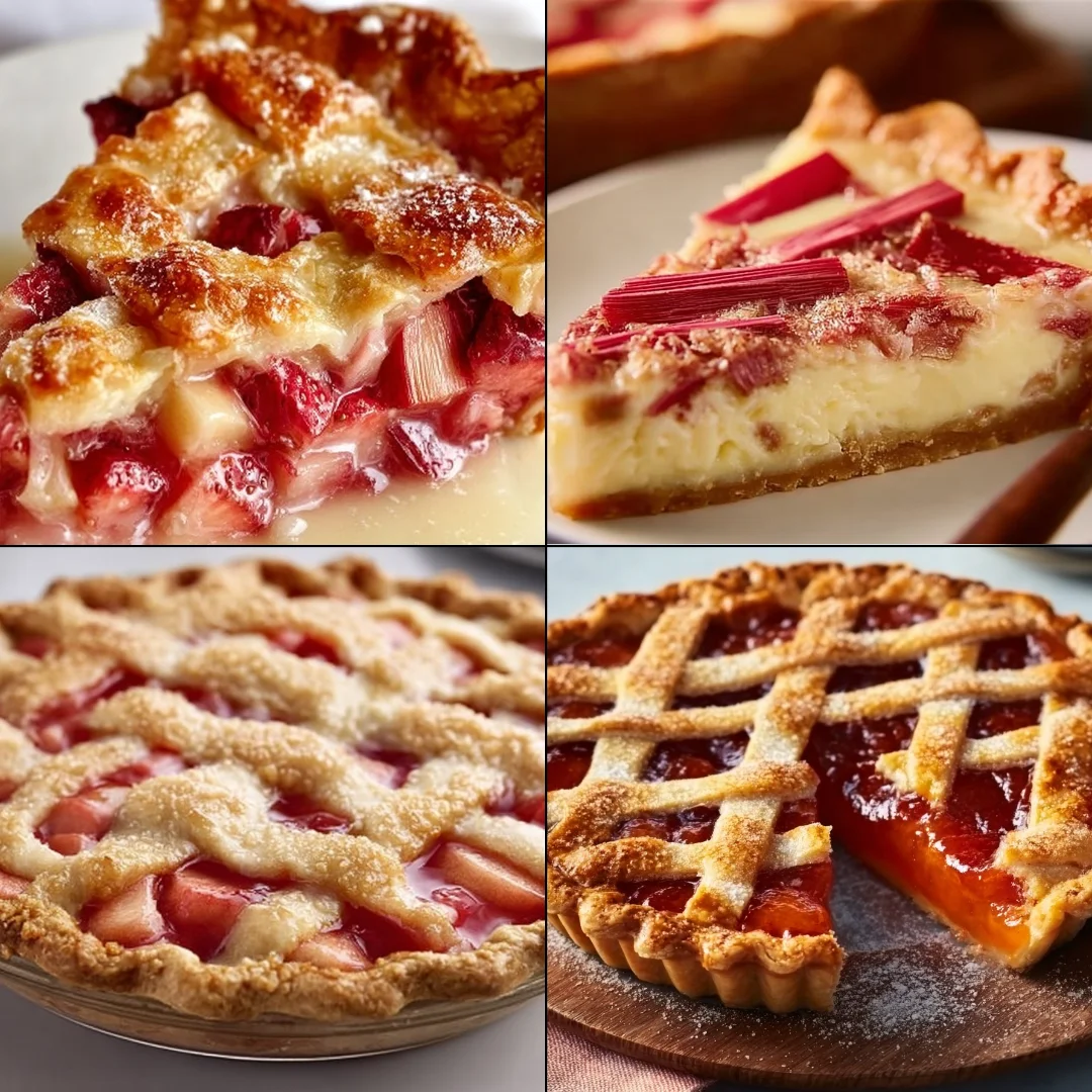Delicious 9 Rhubarb Pie Recipes Desserts rhubarb pie Delicious rhubarb pie with a flaky crust and vibrant filling