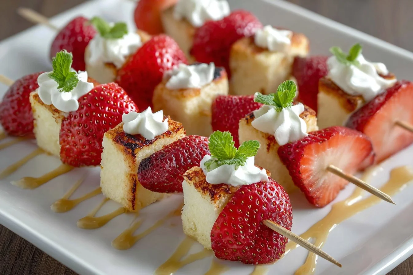 Delicious Strawberry Shortcake Kabobs