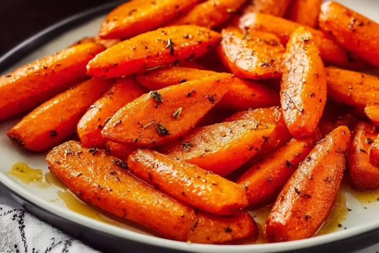 Easy Air Fryer Carrots scalloped potatoes Delicious air fryer carrots served in a bowl, showcasing golden-brown color and texture.