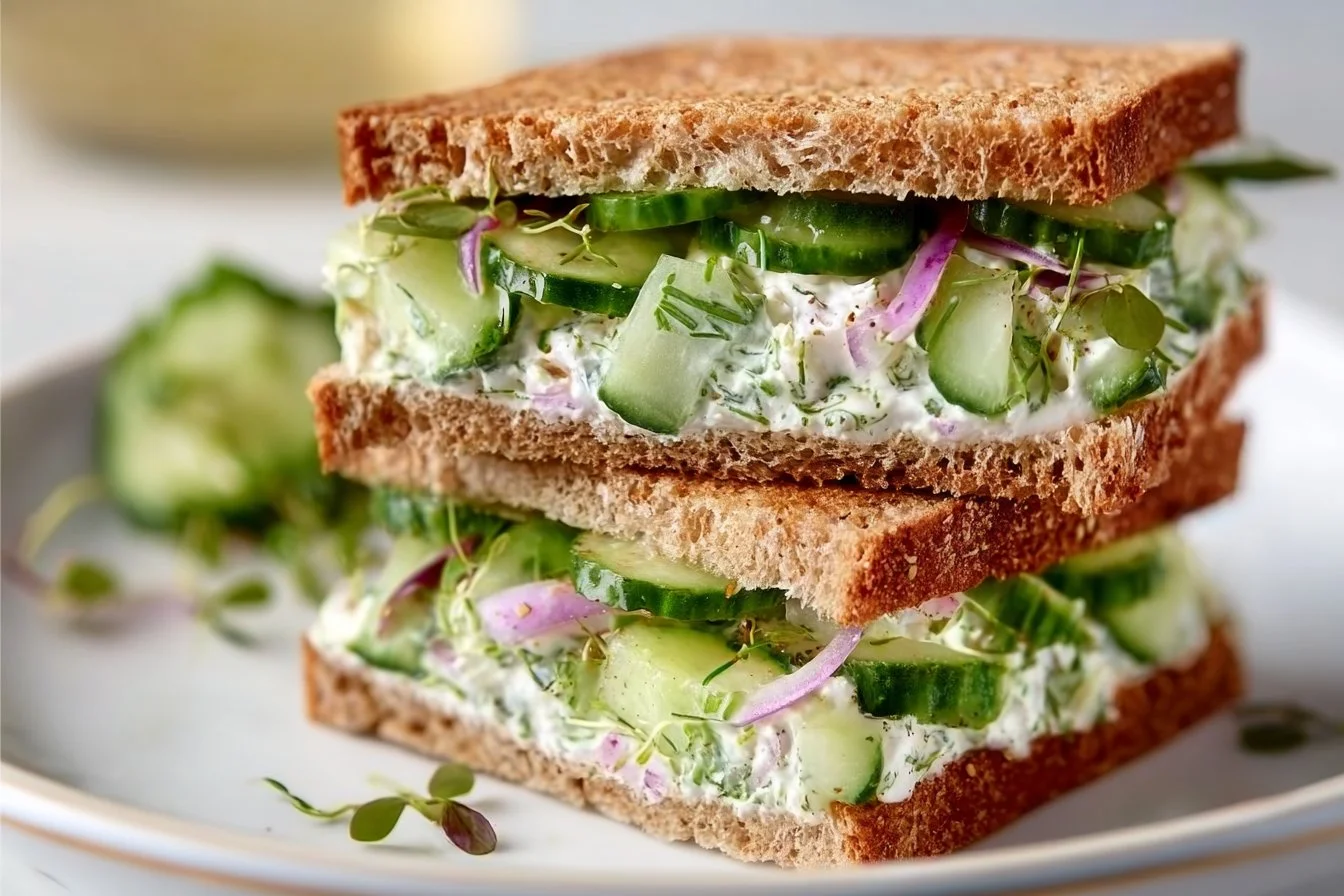 Easy Cucumber Salad Sandwiches