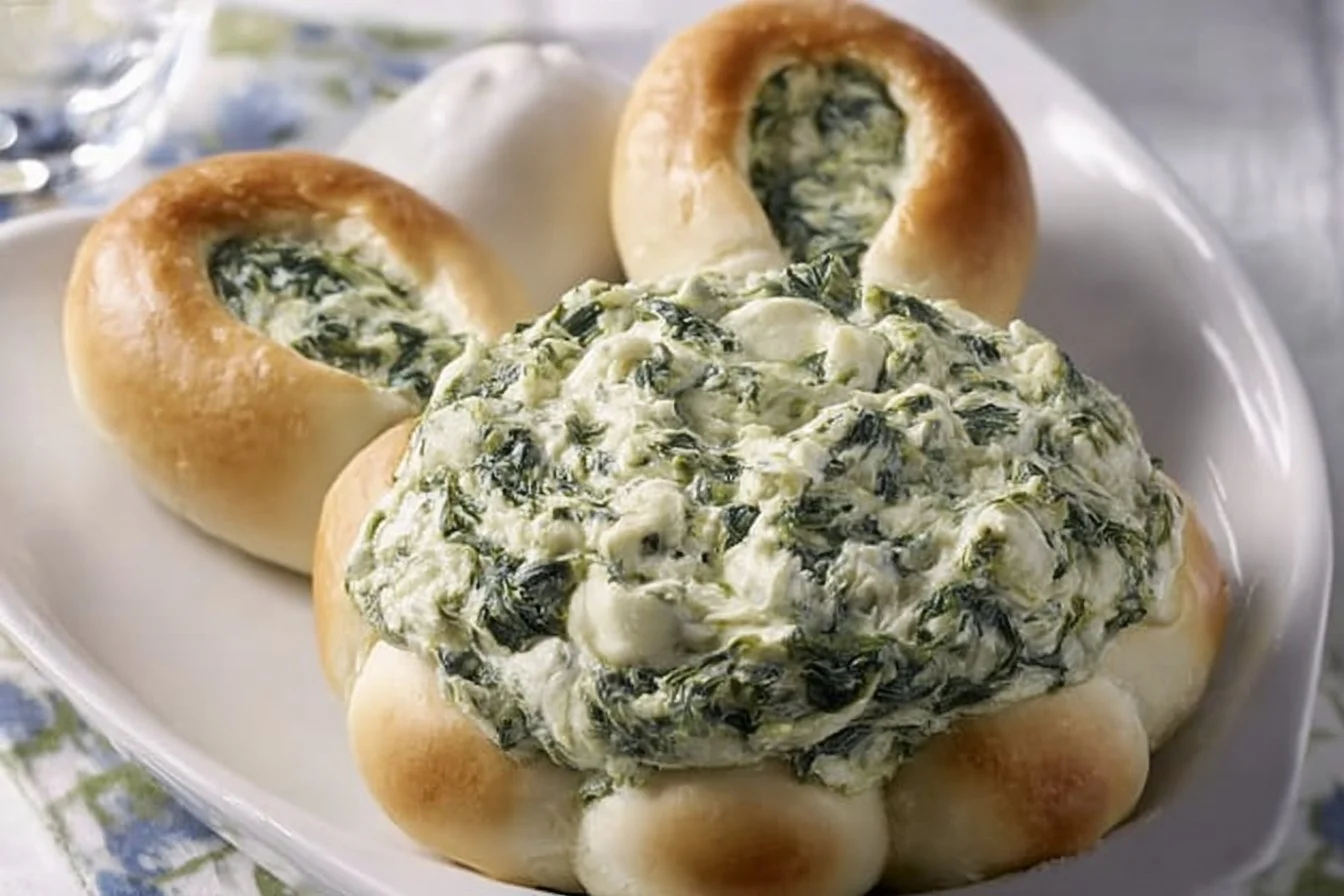 Festive Easter Bunny Spinach Dip